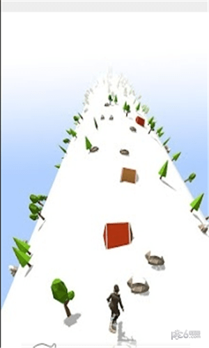 滑雪道跑步